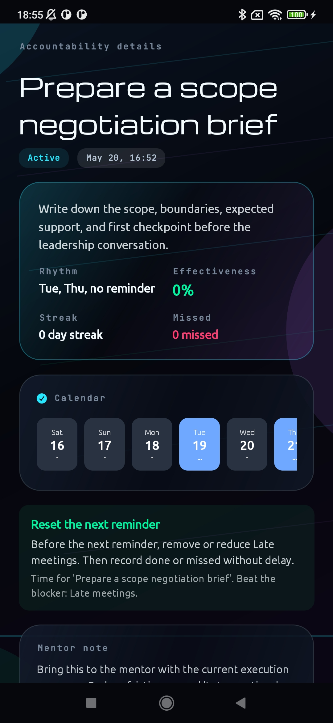 Pressure history