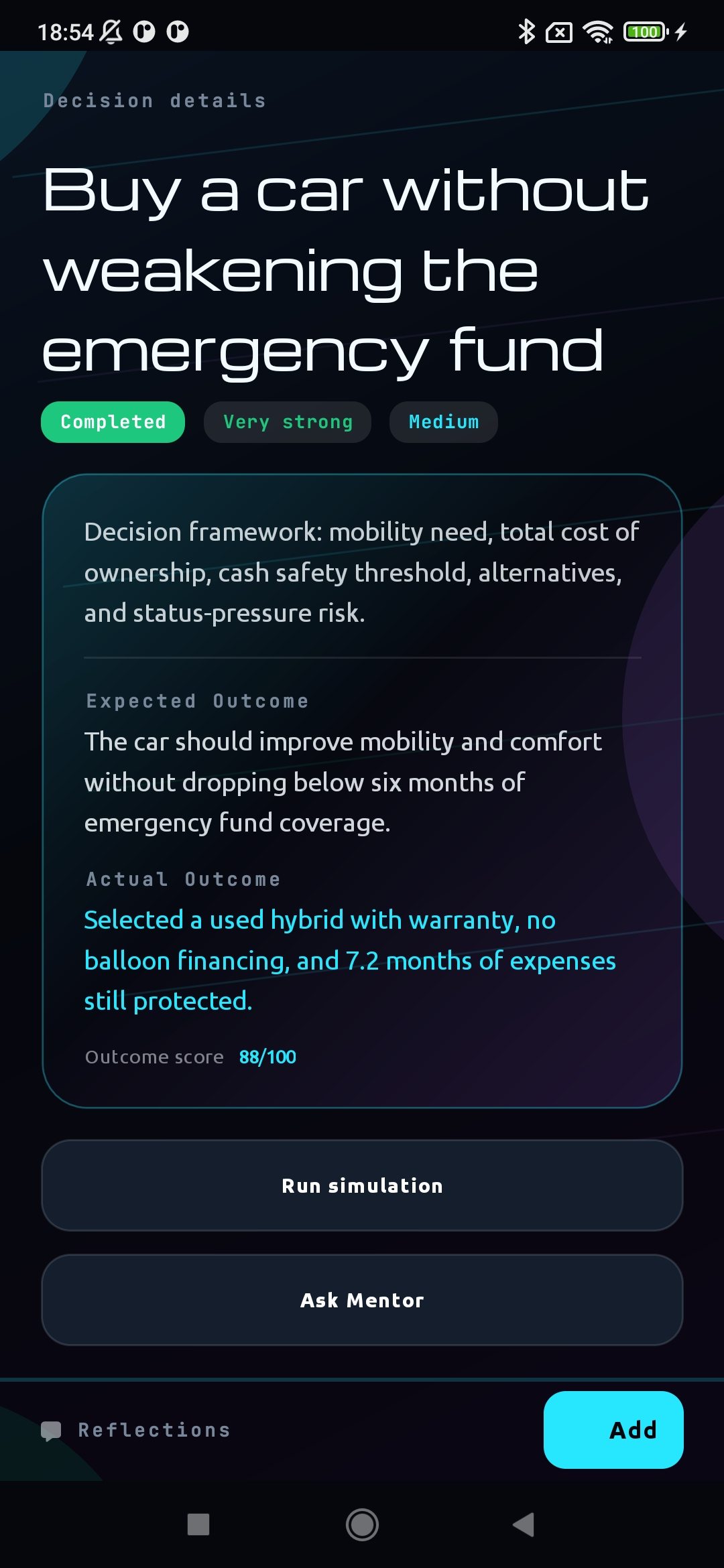 Progress evidence